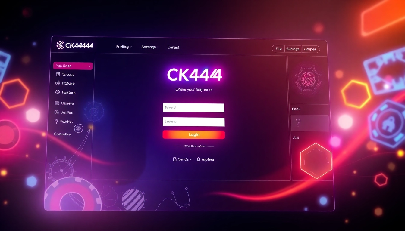Engage with a seamless ck4444 login process on a modern, user-friendly gaming platform showcasing vibrant visuals and intuitive design for optimal user experience.