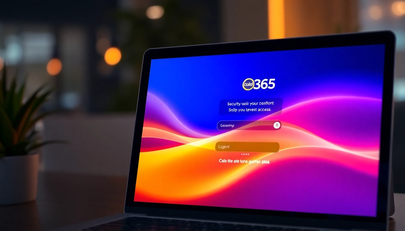 Gold365 login screen on a device demonstrating secure access to sports betting and casino platform, user-friendly interface in focus.