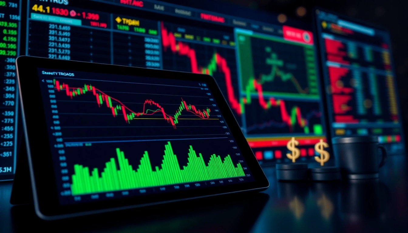 Online Stock Trading platform showcasing real-time charts and trading tools for investors