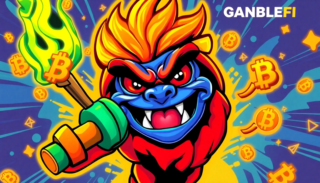 Buy Angry Pepe Fork now with vibrant blockchain-themed artwork showcasing meme coin excitement