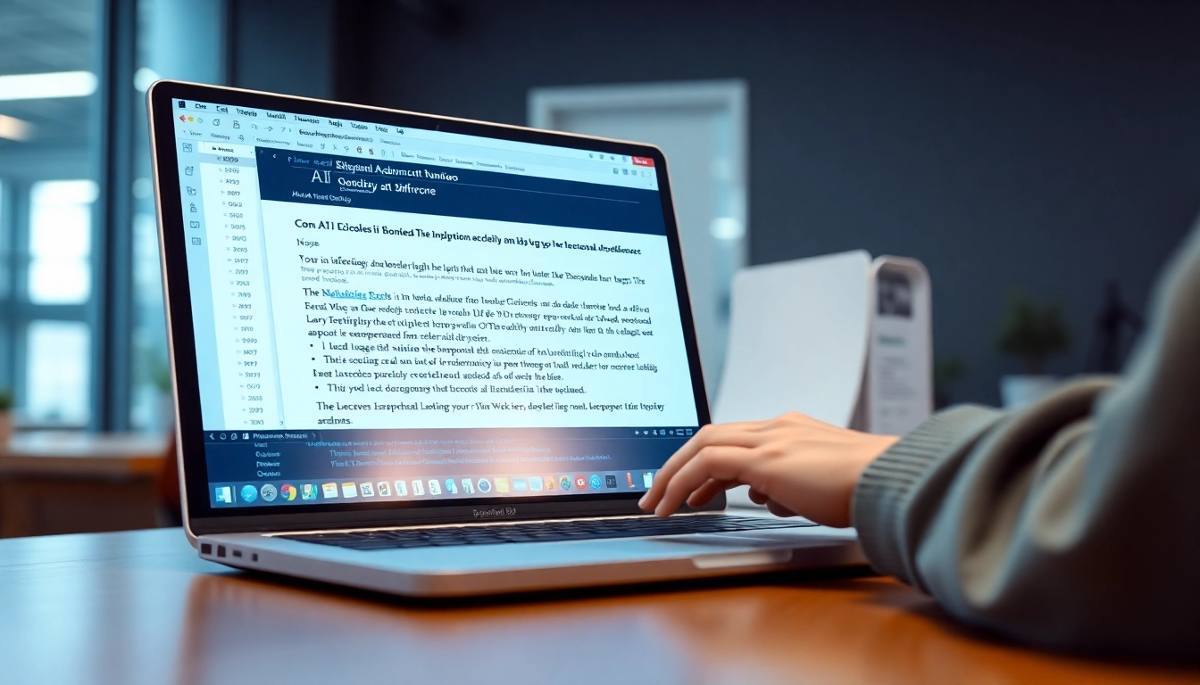 Student using academic AI humanizers on laptop to improve writing quality and bypass AI