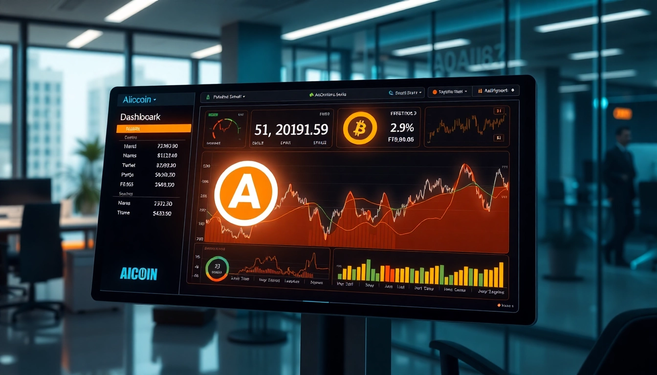 The aicoin digital trading platform showing live market data and advanced analytics for investors